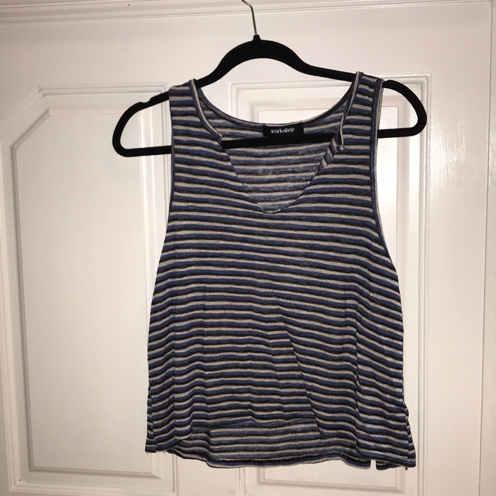 Blue and white tank cop